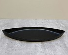 Canoe Aluminium Decor Platter 16" Long Black