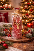Rustic holiday bottle with charm