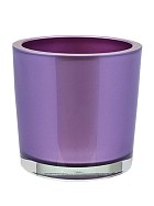 Metallic Purple Glass Vase 4.75"H