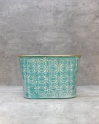 Oval Teal Container - Small 9.75"L