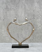 Heart Aluminum Decor Sculpture 9"H
