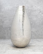 Hammered Pinched Tall Vase 15.25"H