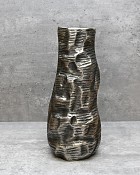 Antique Silver Aluminum Vase 15.75"H