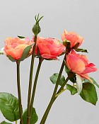 Rose Mini Multi Flower 19" Peach/Red