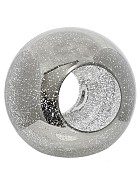 Silver Open Glass Orb 9"D