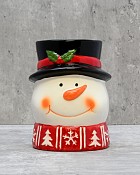Snowman Hat Container 6"H