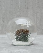 Pinecone Snowfall Votive Holder 3.5"H