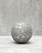 Silver Rock Textured Decorative Ball 4"D