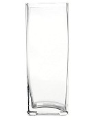 Square Clear Glass Vase 8"H (3"x3")
