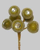 Beaded Pod Cluster Pick 10" Green