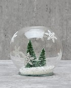 Snowy Forest Votive Holder 3.5"H