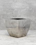 Woodgrain Stainless Steel Planter 5.5"H