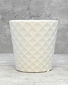 Tapered Diamond Patterned Planter 6.25"H