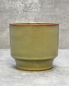 Green Stepped Planter - Medium 6"H