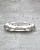 Hammered Ceramic Platter - Small 12"L 