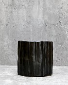 Black Ripple Container 5.25"H