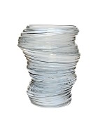 Tornado Smoke Glass Vase 10"H
