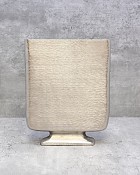 Etched Flat Vase - Pewter Finish 10"H