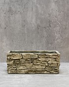 Rectangular Stone Wall Planter - Medium 4"H