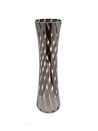 Clear Glass with Silver Stripe Vase 24"H