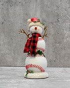 Baseball Snowman 9"H