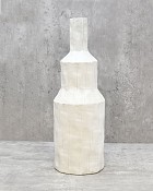 White Tapered Ripple Container 20"H