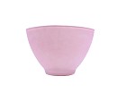 Matte Pink Glass Bowl - Oval 5.5"H