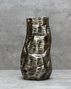 Antique Silver Aluminum Vase 12"H