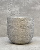 Silver Spun Textured 7"H