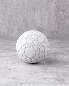 White Rock Textured Decorative Ball 4"D