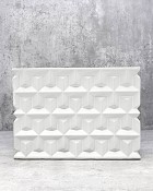 Embossed White 8.25"H