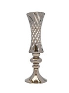 Clear Glass with Silver Stripe - Pedestal Base 17.5"H