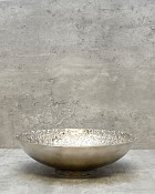 Textured Nickel Plated Bowl - Large 13.5"D