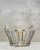 Stainless Steel Decorative Basket 13"D