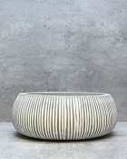 Round Vertical Stripe Container 14"D