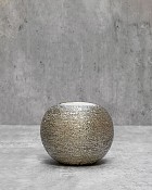 Silver Spun Textured Tealight Holder 4"D