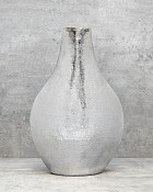 Hammered Pinched Bottle Vase 16"H