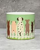 "Dogs On A Fence" Planter 4"H