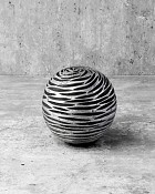 Ripple Carved Decorative Ball 4"D