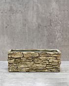 Rectangular Stone Wall Planter - Small 3"H