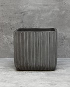 Square Ripple Planter 6"H
