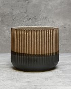 Two Tone Ribbed Container 5"H