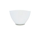 White Glass Bowl - Oval 5.5"H