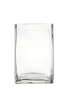 Square Clear Glass Vase 6"H (4"x4")
