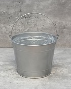 Metal Bucket - Silver 4.75"H