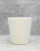 Tapered Diamond Patterned Planter 5.25"H