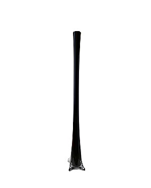 Black Glass Tower Vase 32"H