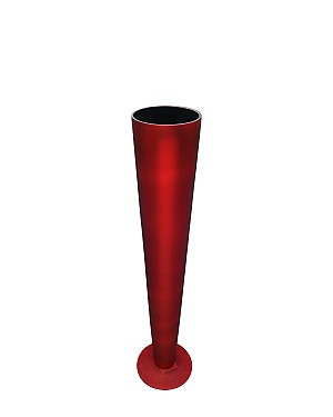 Red Pilsner Glass Vase 24&quot;H