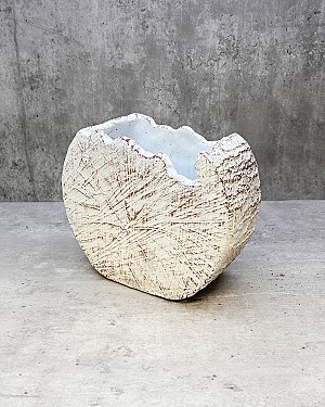 Wood Trunk - White 6.5&quot;H