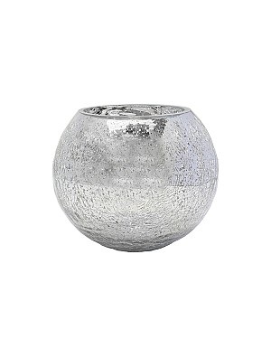 Crackle Mirror Glass Ball 4&quot;H
